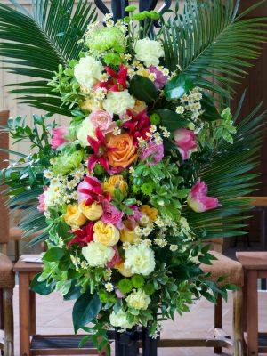 Spray of Flowers on the Paschal Candle Stand