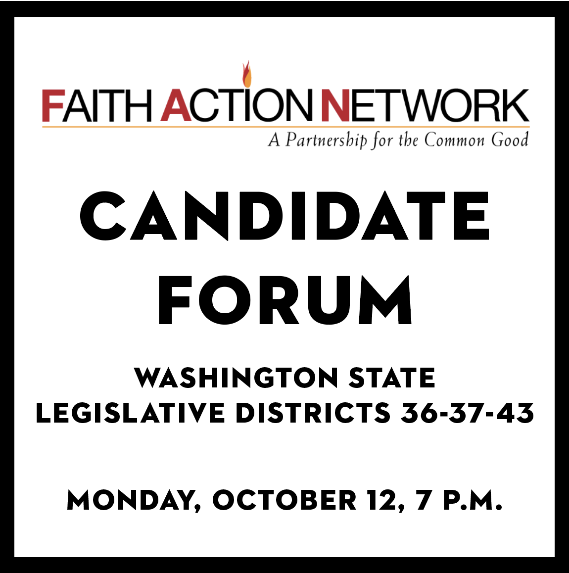 Faith Action Network Candidate Forum