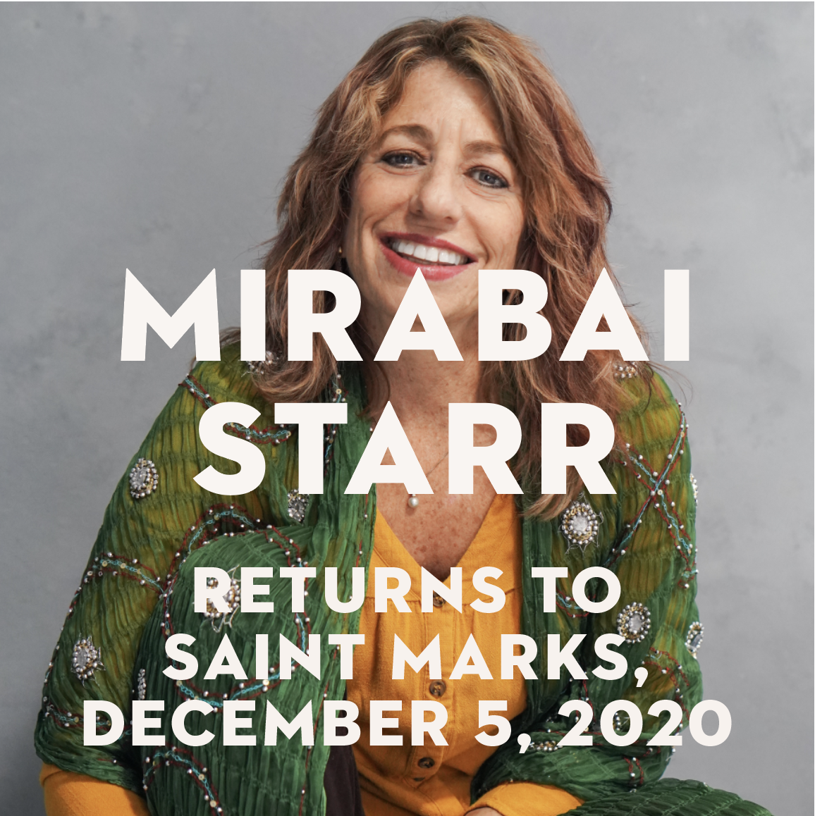 Mirabai Starr Returns to Saint Mark’s