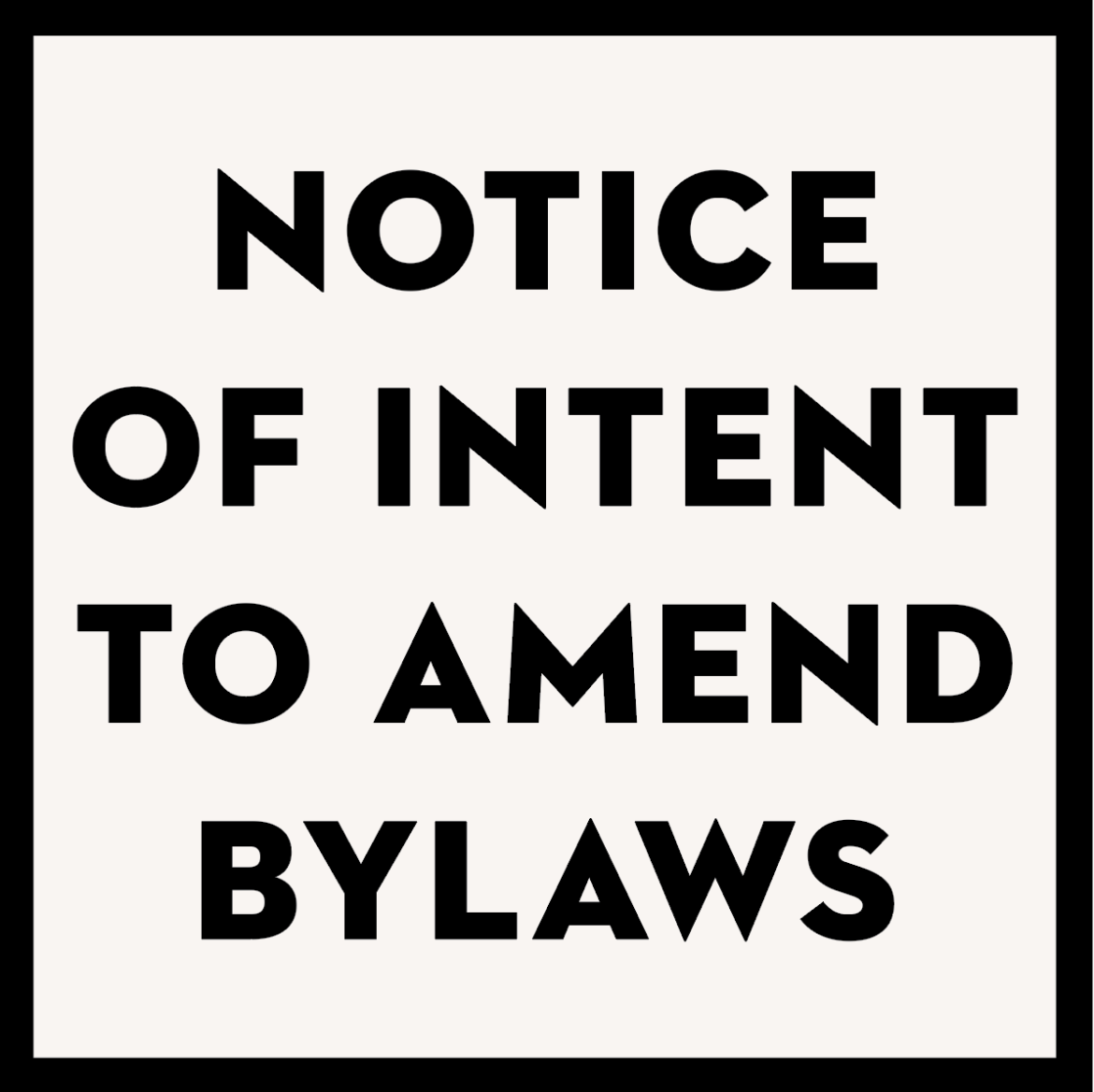 Notice of Intent to Amend Bylaws at the 2023 Annual Meeting
