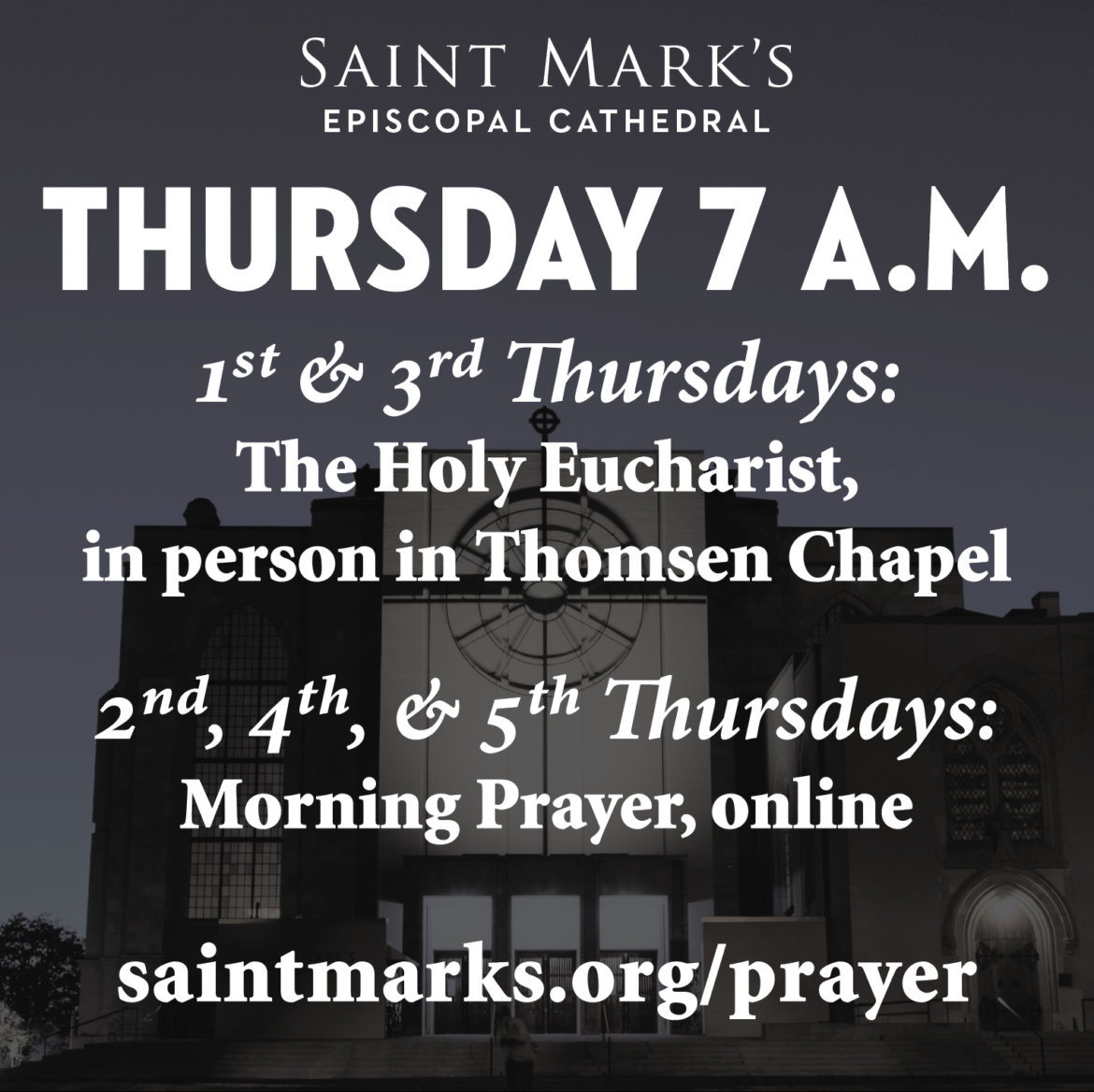 Thursday Morning Eucharist Returns to Thomsen Chapel