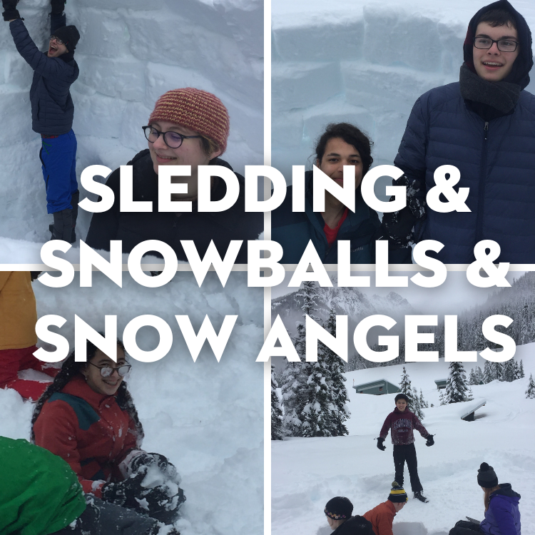 Sledding & Snowballs & Snow Angels