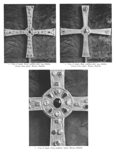 Photographs of the Cross of the Angels taken during a restoration in 1934