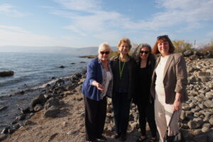 On the beach of the Sea of Galilee at the Church of the Primacy of Peter – Tabgha (Heptapegon)