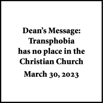 Transphobia has no place in the Christian Church